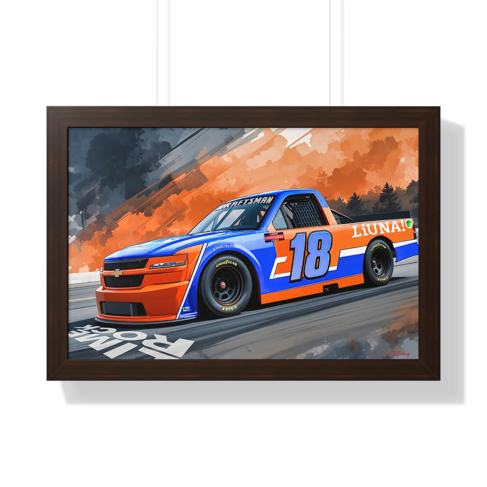 Limited Edition NASCAR Truck Series Tyler Ankrum Wall Art Framed Print | Original Collector’s Racing Artwork - Image 13