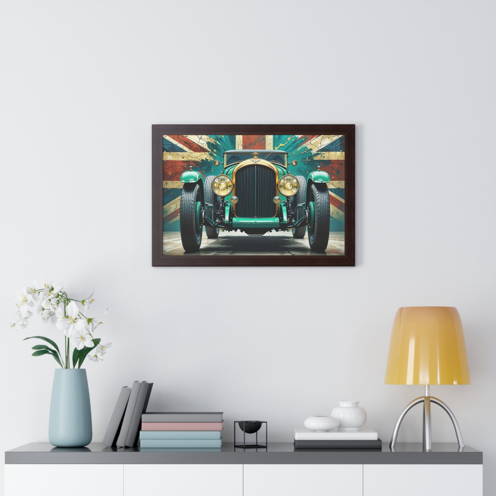 Limited Edition 1929 Bentley Speed Six Wall Art Framed Print in British Racing Green | Vintage Bentley Collector’s Artwork - Image 14
