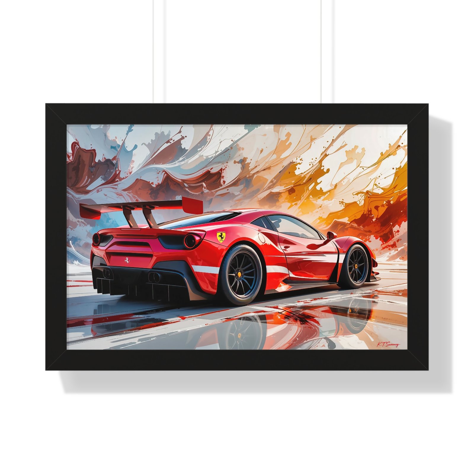 Limited Edition Ferrari IMSA GTD Inspired Racing Car Wall Art Framed Print | Collector’s Ferrari Motorsport Artwork - Image 4