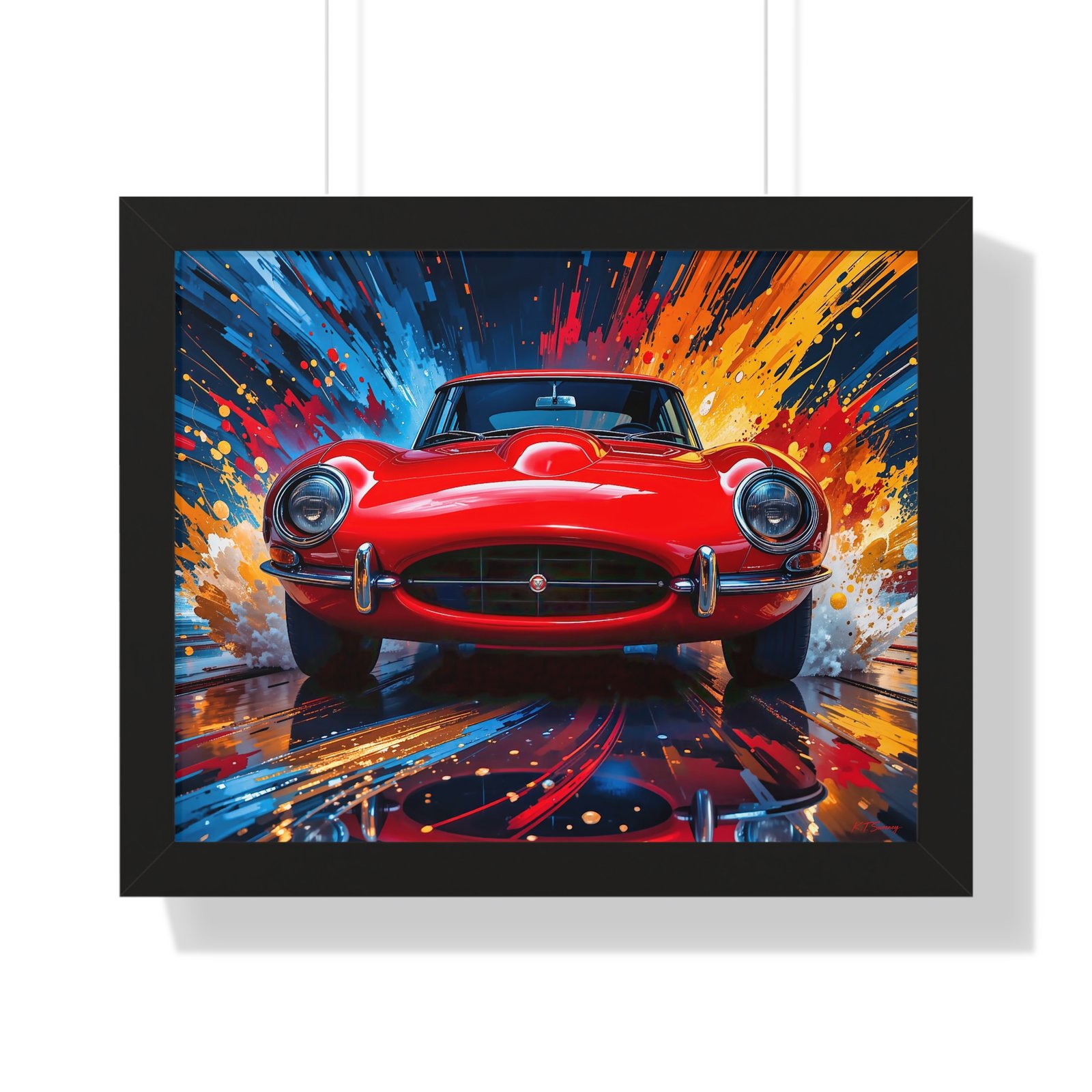 Exclusive Edition Classic Red Jaguar XKE Hardtop | Collector’s Jaguar Artwork