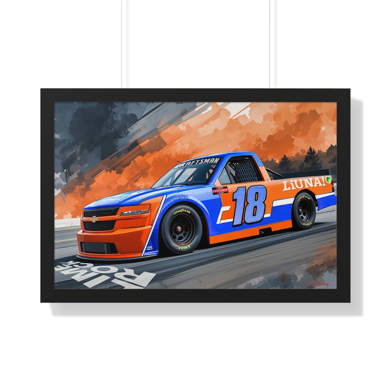 Limited Edition NASCAR Truck Series Tyler Ankrum Wall Art Framed Print | Original Collector’s Racing Artwork - Image 7