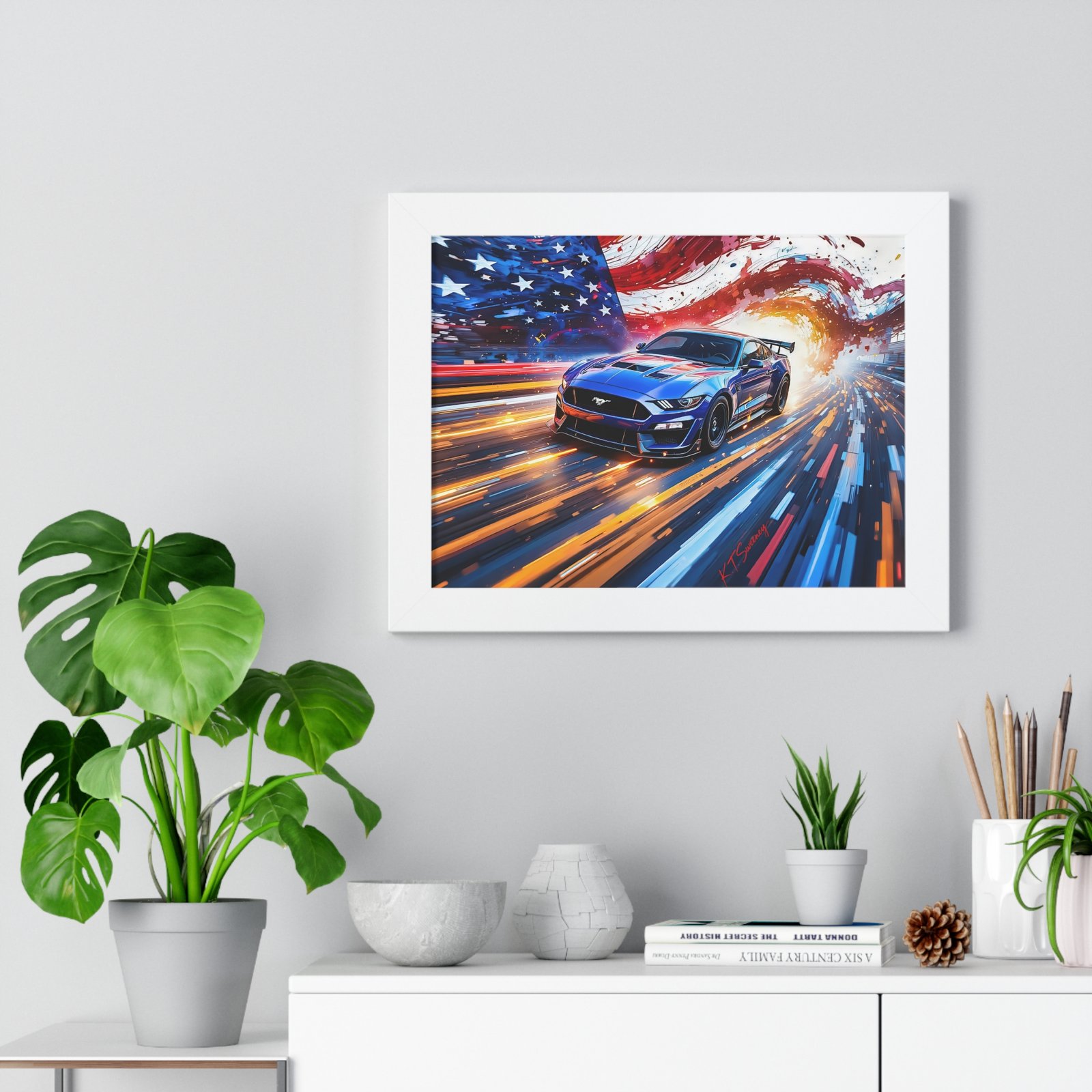 Limited Edition Mustang GT and American Flag | Classic Mustang Collector’s Artwork - Image 17