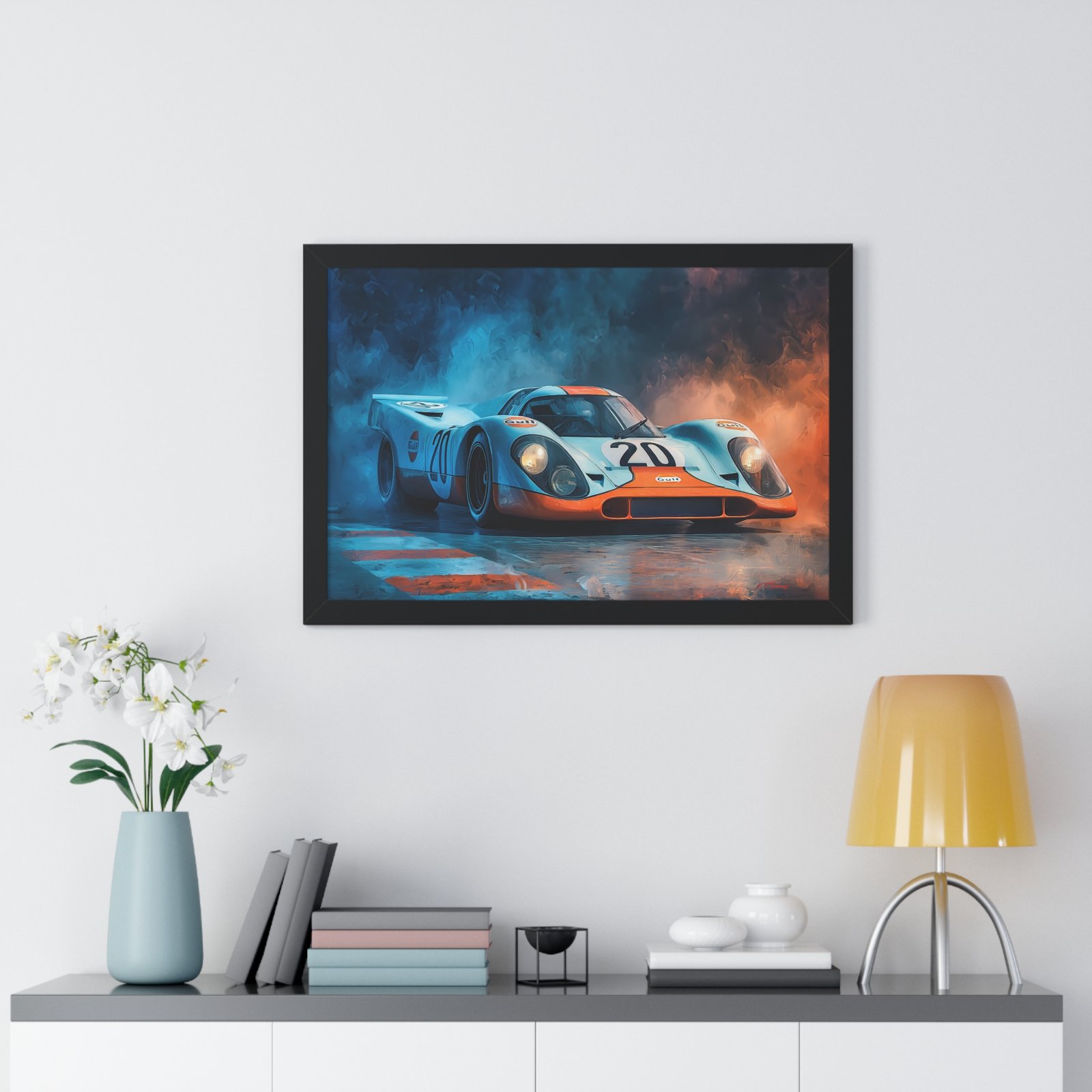 Exclusive Edition Porsche 917 Gulf Livery Wall Art Framed Print | Original Collector’s Racing Artwork - Image 5