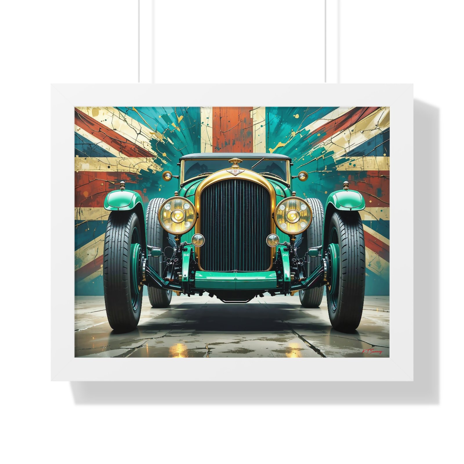 Limited Edition 1929 Bentley Speed Six Wall Art Framed Print in British Racing Green | Vintage Bentley Collector’s Artwork - Image 19