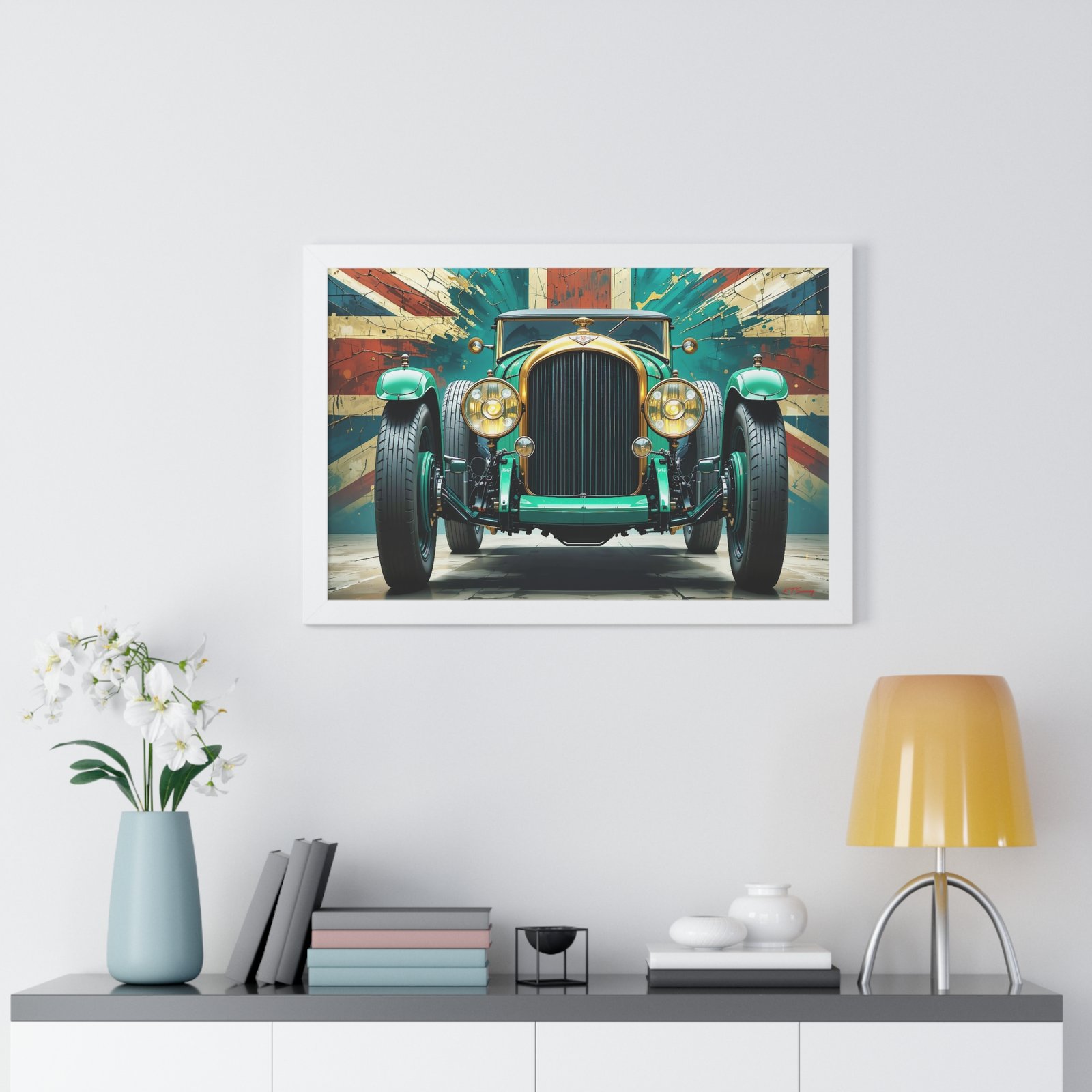 Limited Edition 1929 Bentley Speed Six Wall Art Framed Print in British Racing Green | Vintage Bentley Collector’s Artwork - Image 26