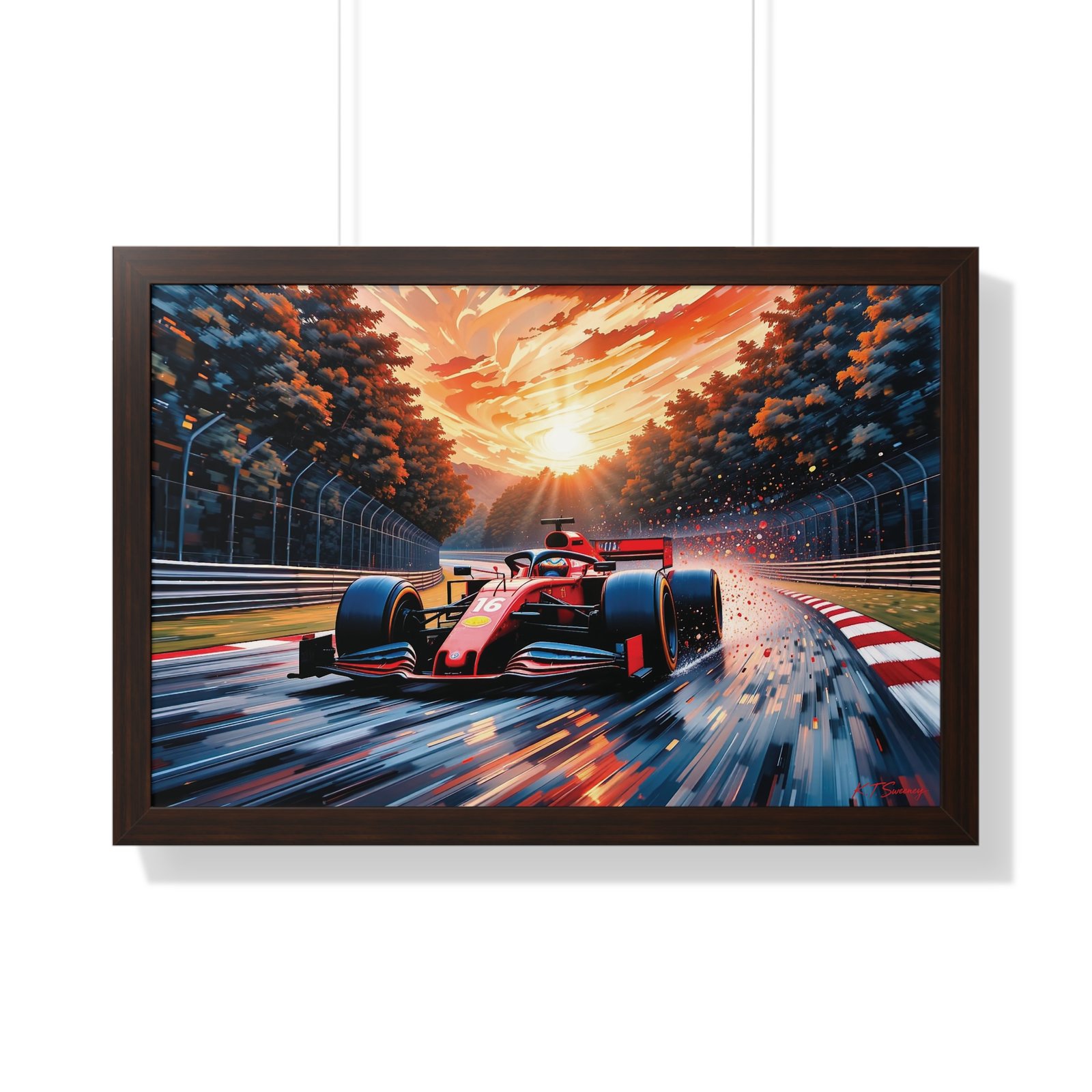Exclusive Edition Charles Leclerc Ferrari F1 Wall Art Framed Print with Textured Artistic Design | Collector’s Formula 1 Artwork - Image 10