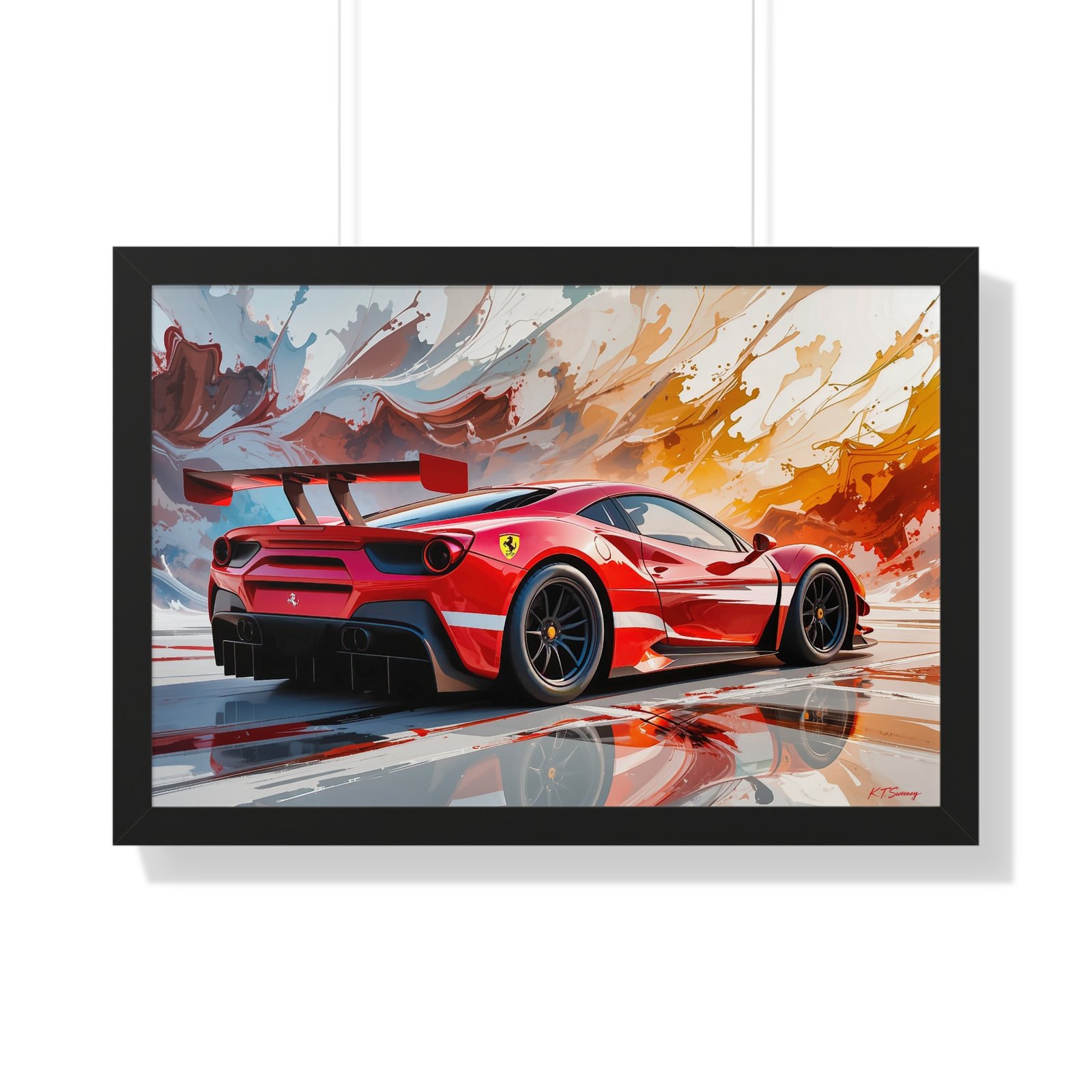 Limited Edition Ferrari IMSA GTD Inspired Racing Car Wall Art Framed Print | Collector’s Ferrari Motorsport Artwork - Image 7