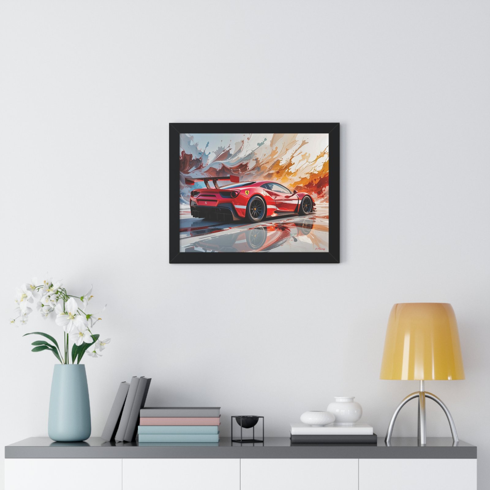 Limited Edition Ferrari IMSA GTD Inspired Racing Car Wall Art Framed Print | Collector’s Ferrari Motorsport Artwork - Image 2