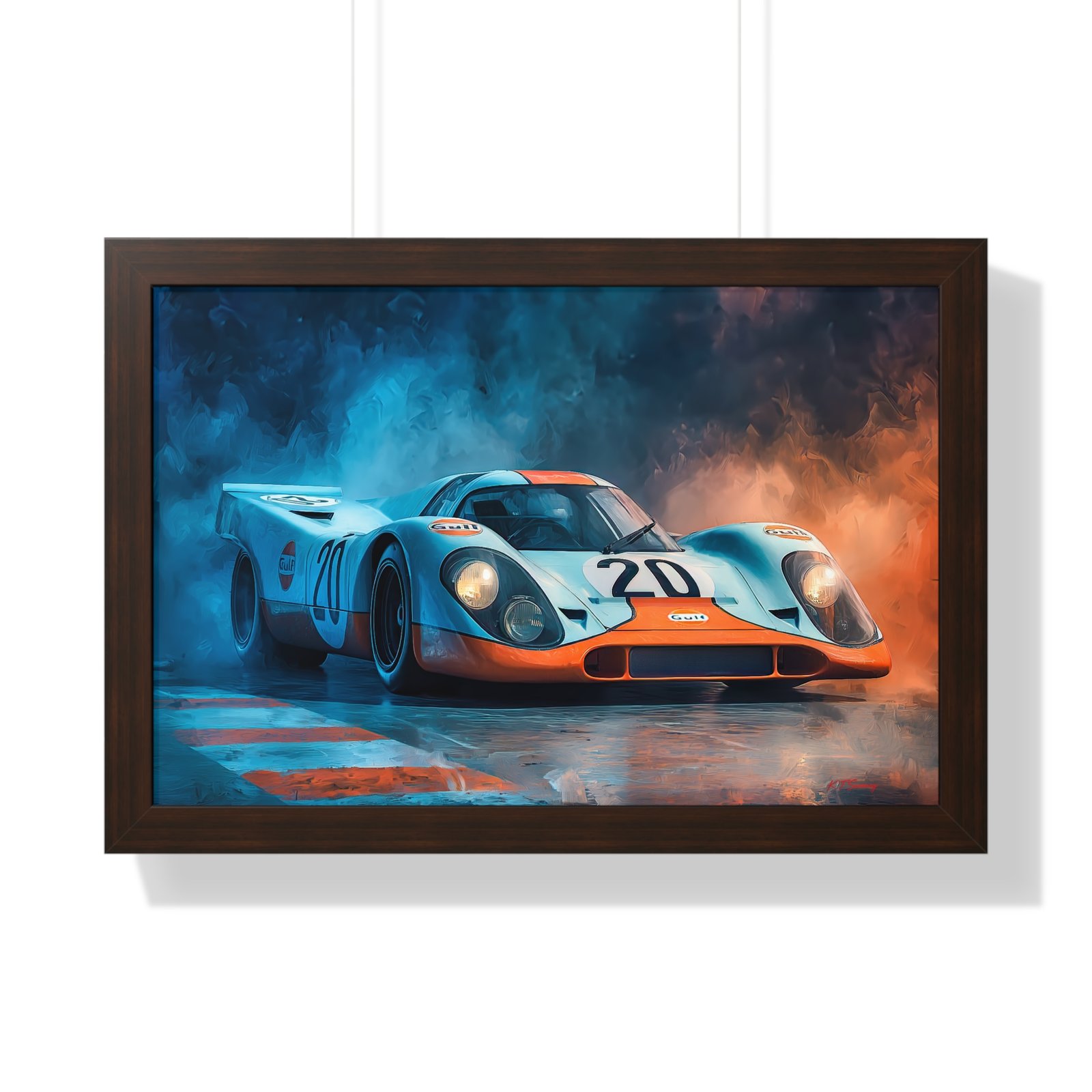 Exclusive Edition Porsche 917 Gulf Livery Wall Art Framed Print | Original Collector’s Racing Artwork - Image 7