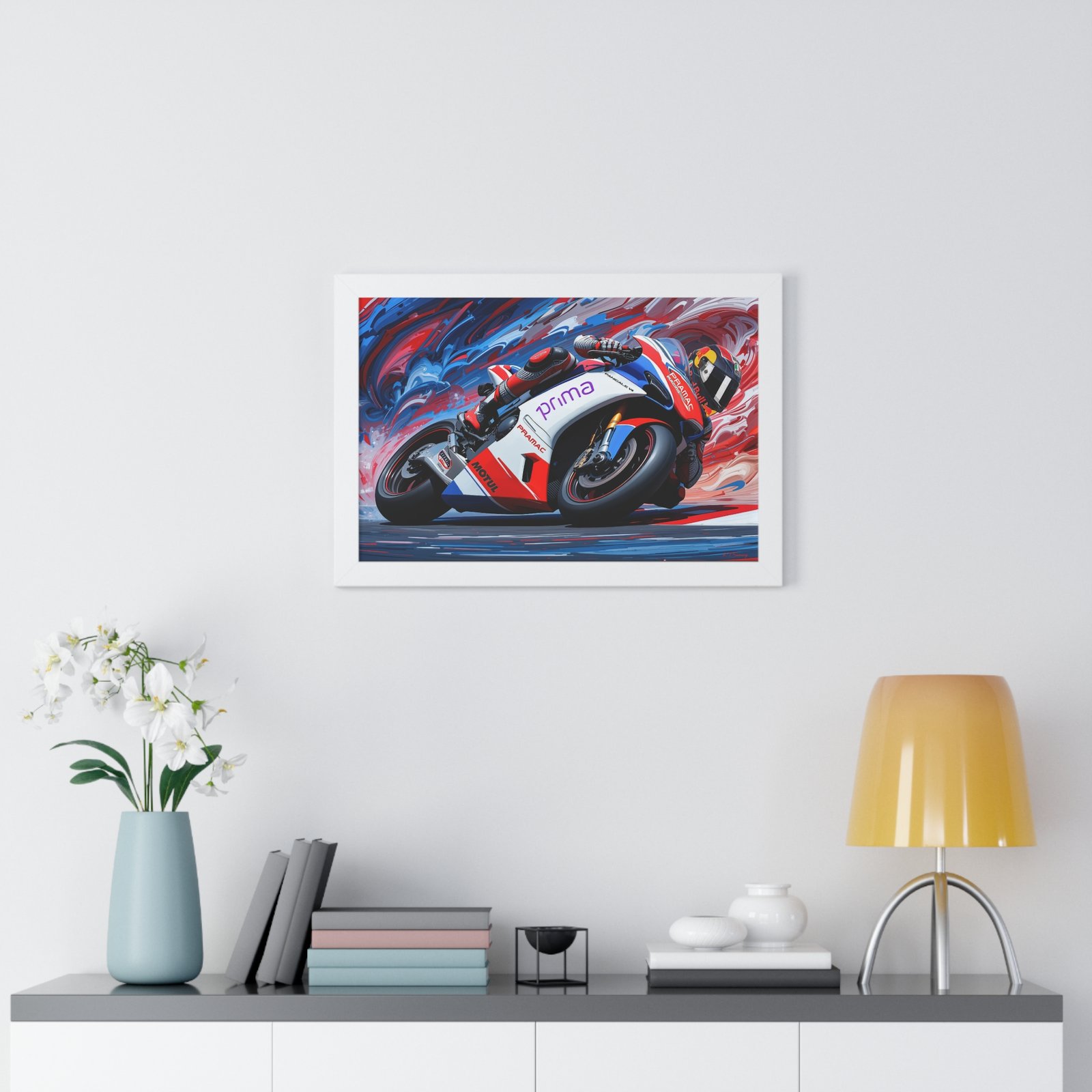 Limited Edition MotoGP Jorge Martin Wall Art Framed Print with Textured Oil Paint Style Design | Collector’s Motorcycle Racing Artwork - Image 14