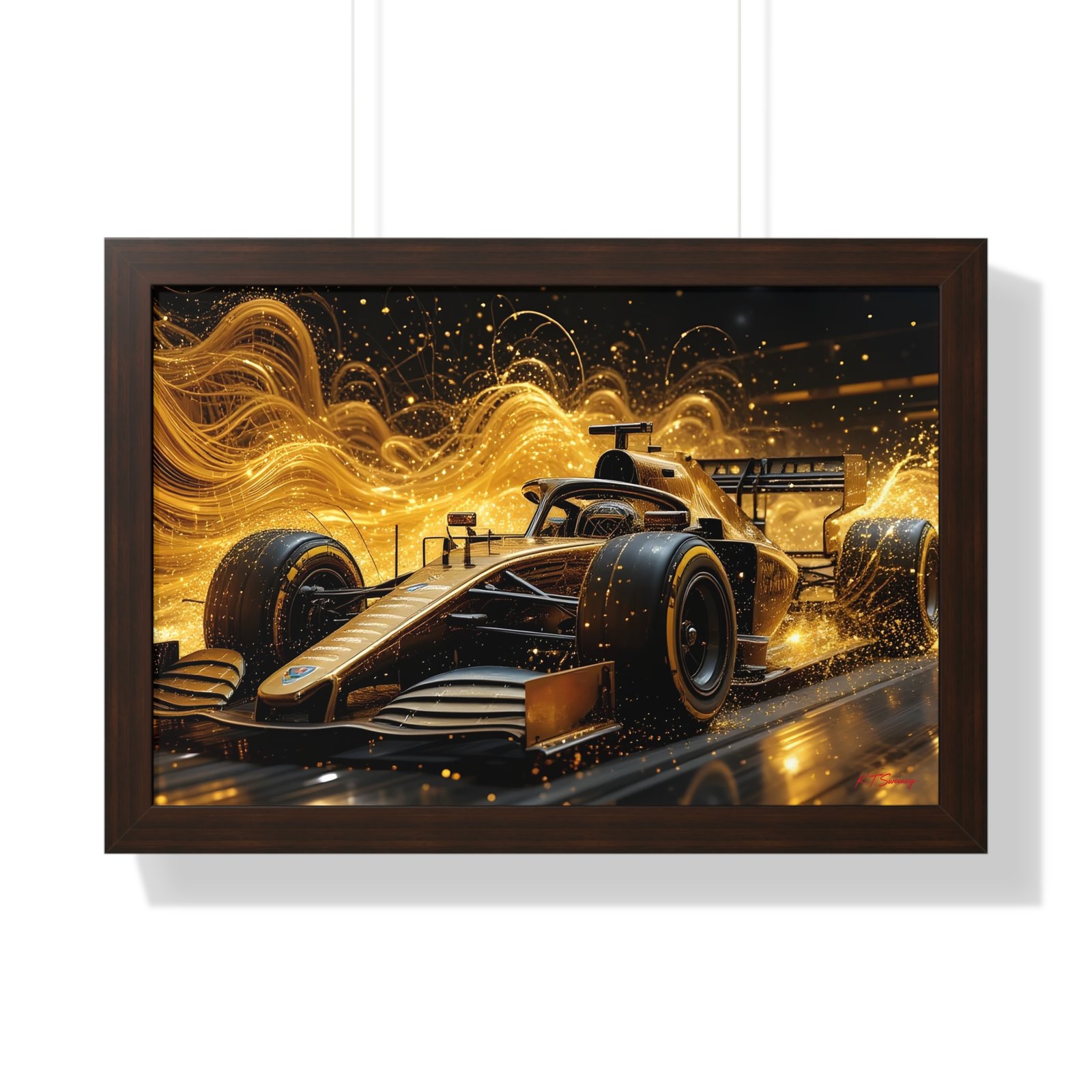 Limited Edition Dynamic Formula 1 Car Wall Art Framed Print with Abstract Motion Textured Design | Collector’s Motorsport Artwork - Image 13
