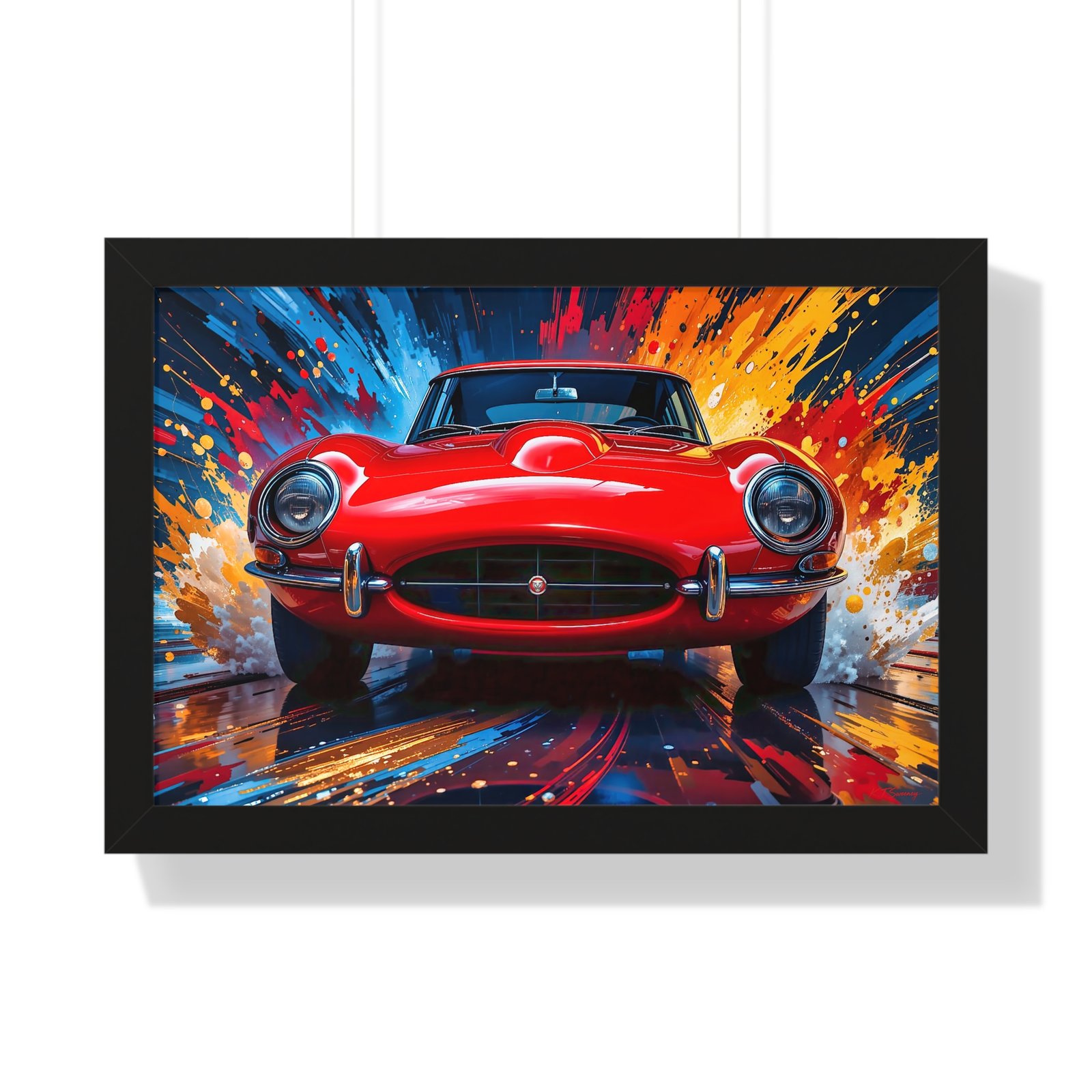Exclusive Edition Classic Red Jaguar XKE Hardtop | Collector’s Jaguar Artwork - Image 4