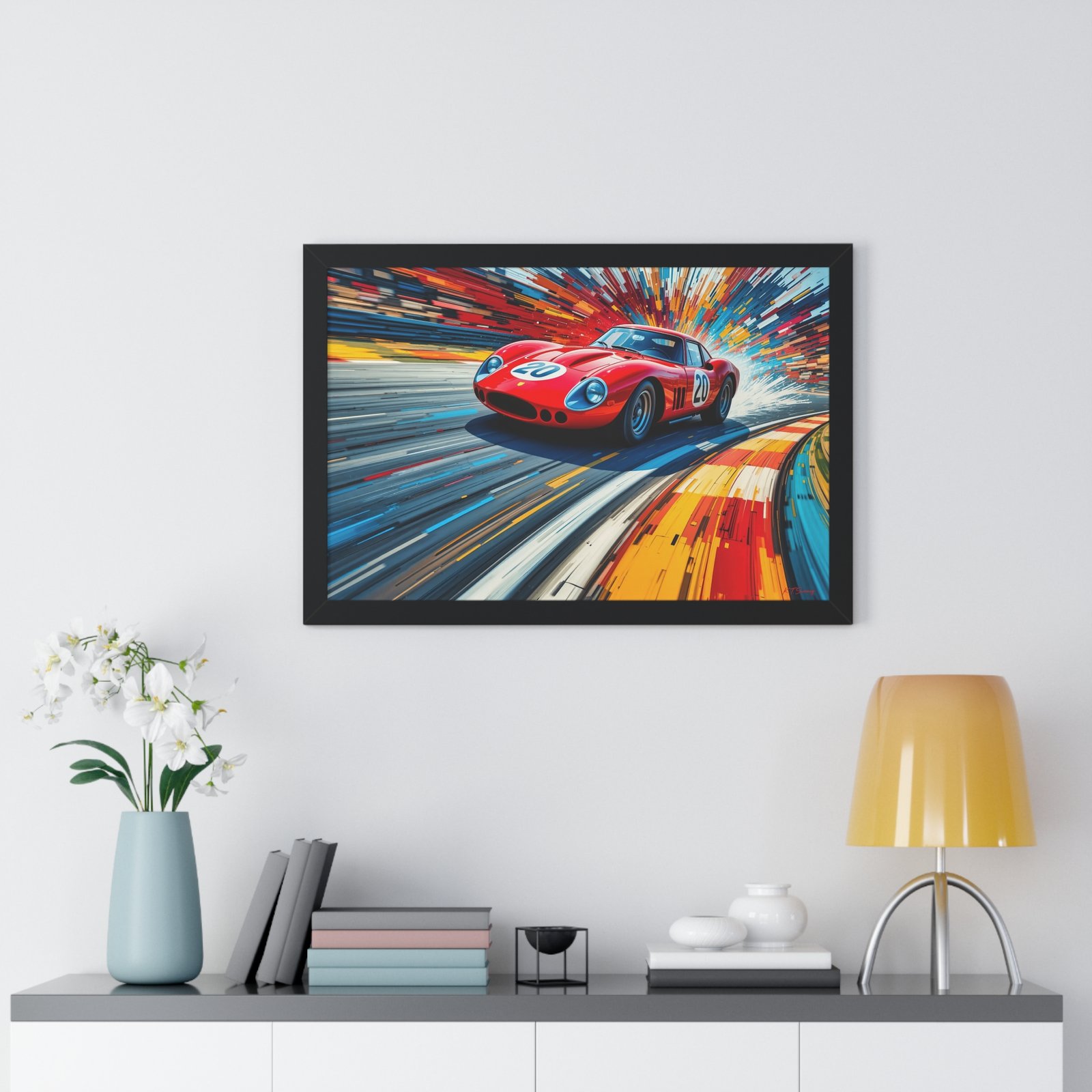 Limited Edition Ferrari 250 GTO Wall Art Framed Print | Classic Ferrari Collector’s Artwork with Certificate - Image 5