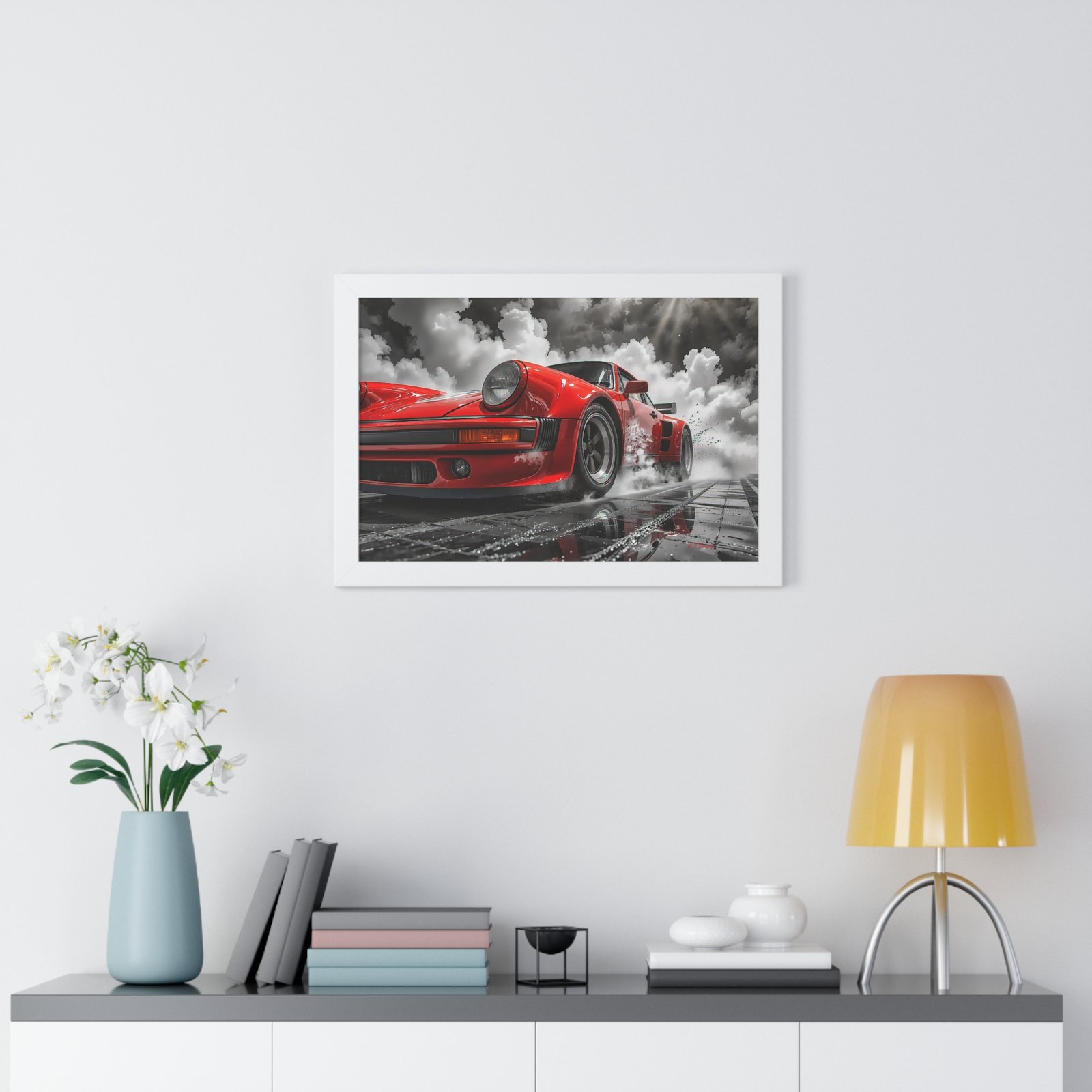 Limited Edition Porsche 930 Turbo Wall Art Framed Print in Red | Classic Porsche Collector’s Artwork - Image 23