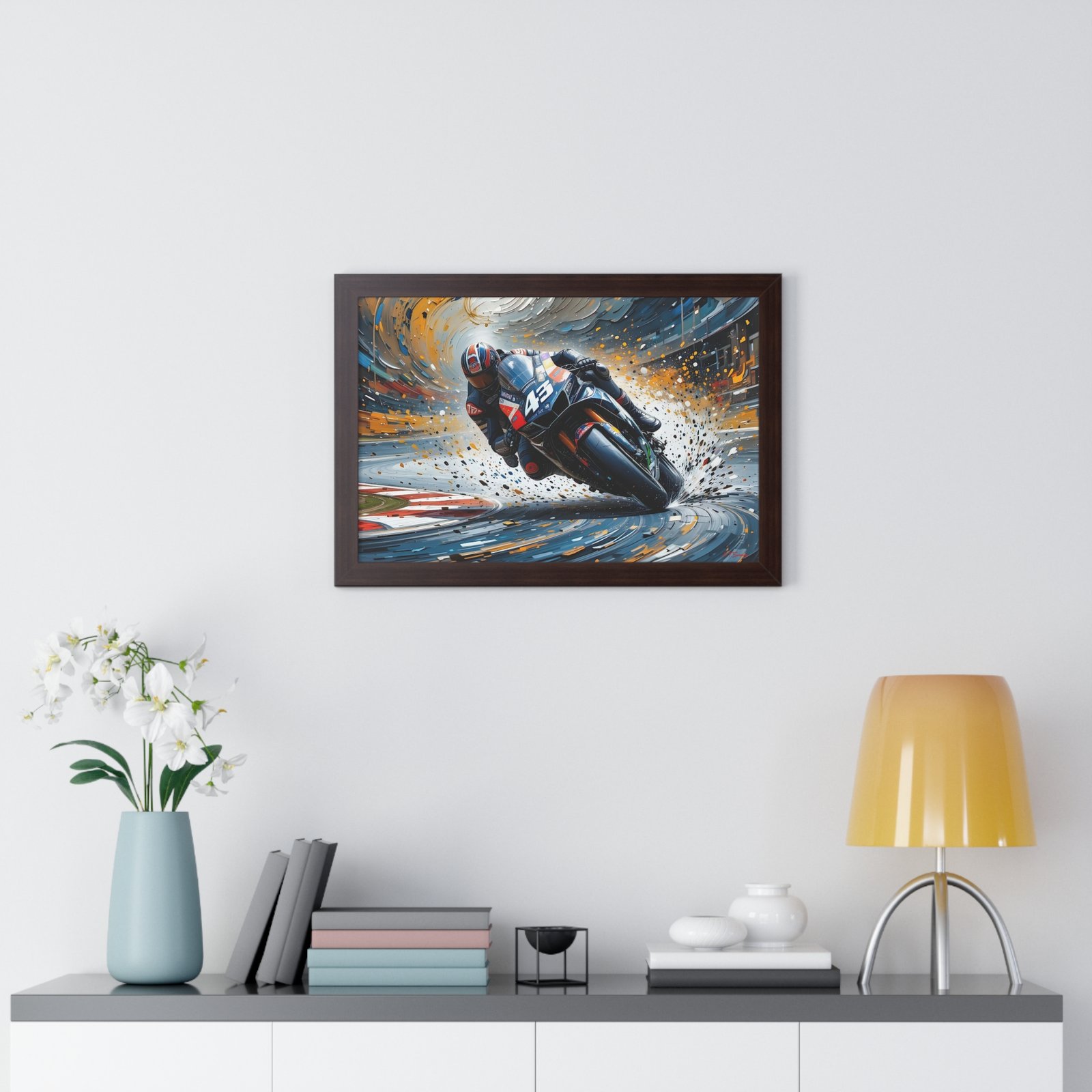 Limited Edition MotoGP Racing Motorcycle Wall Art Framed Print with 3D Textured Oil Paint Style Background | Collector’s Motorsport Artwork - Image 14
