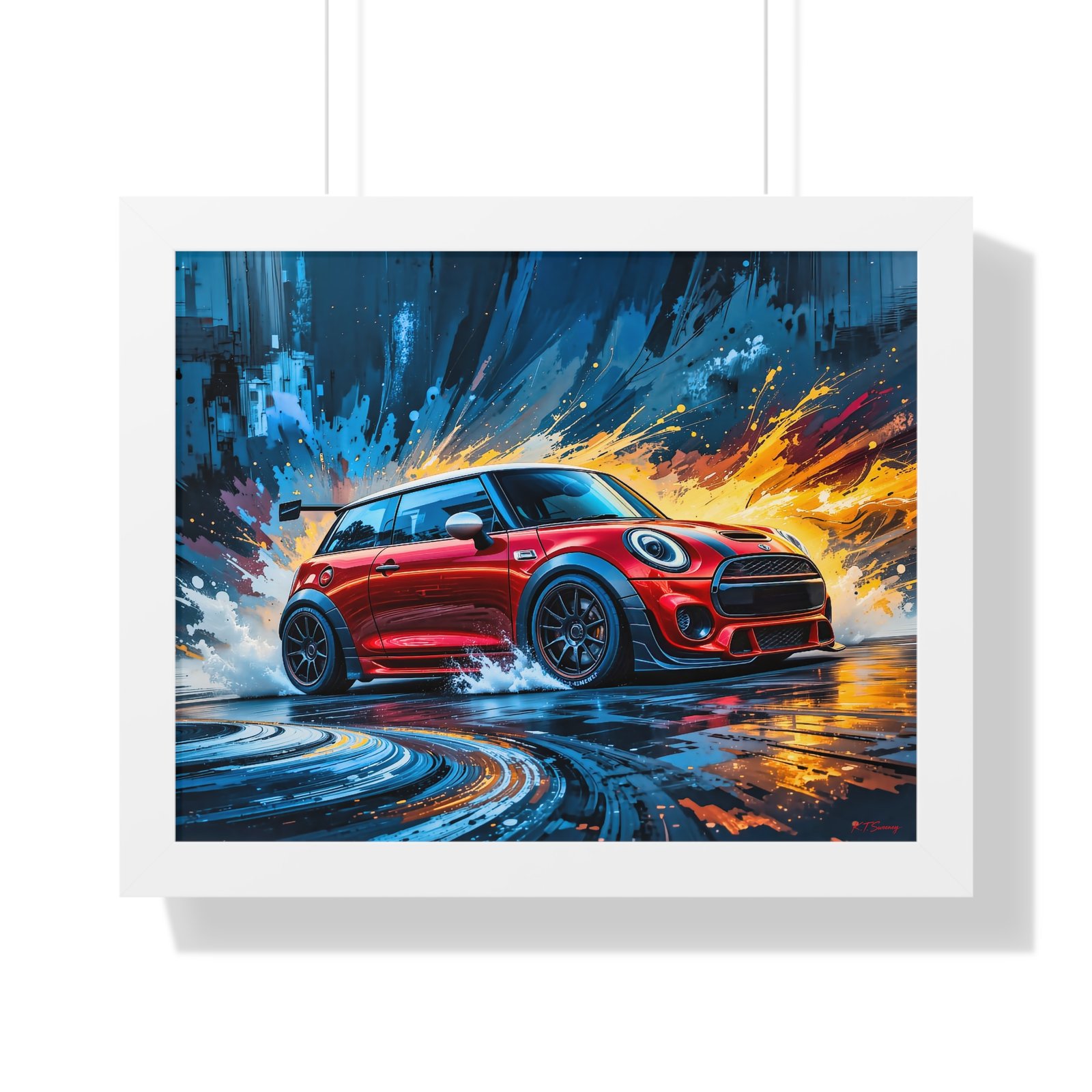 Limited Edition Red Mini Cooper S Racing Car Wall Art Framed Print | Collector’s Classic Mini Artwork - Image 19