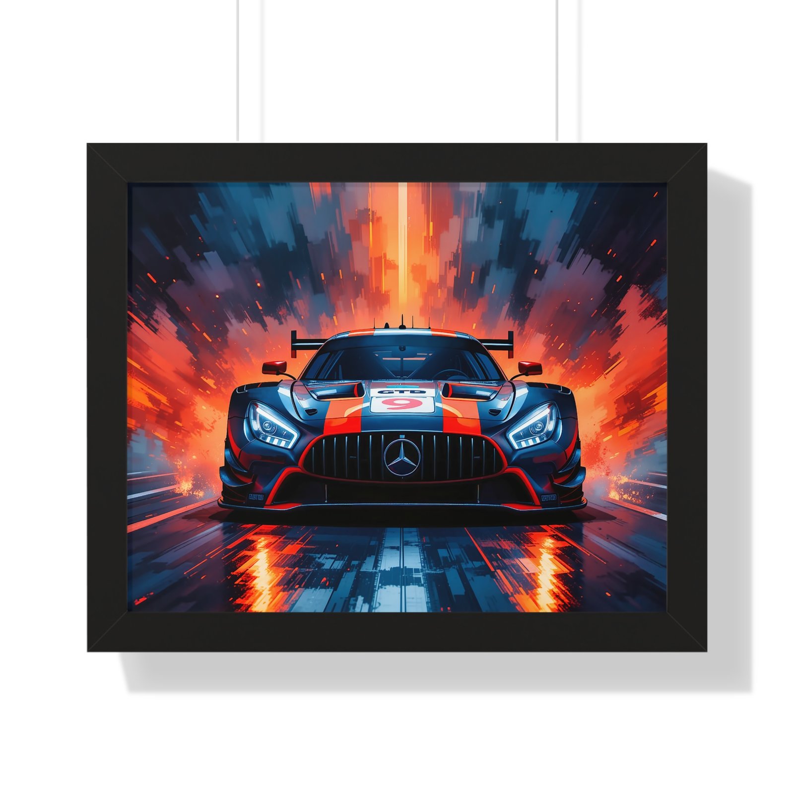Limited Edition Mercedes GTD IMSA Racing Car Wall Art Framed Print | Collector's Mercedes Racing Art
