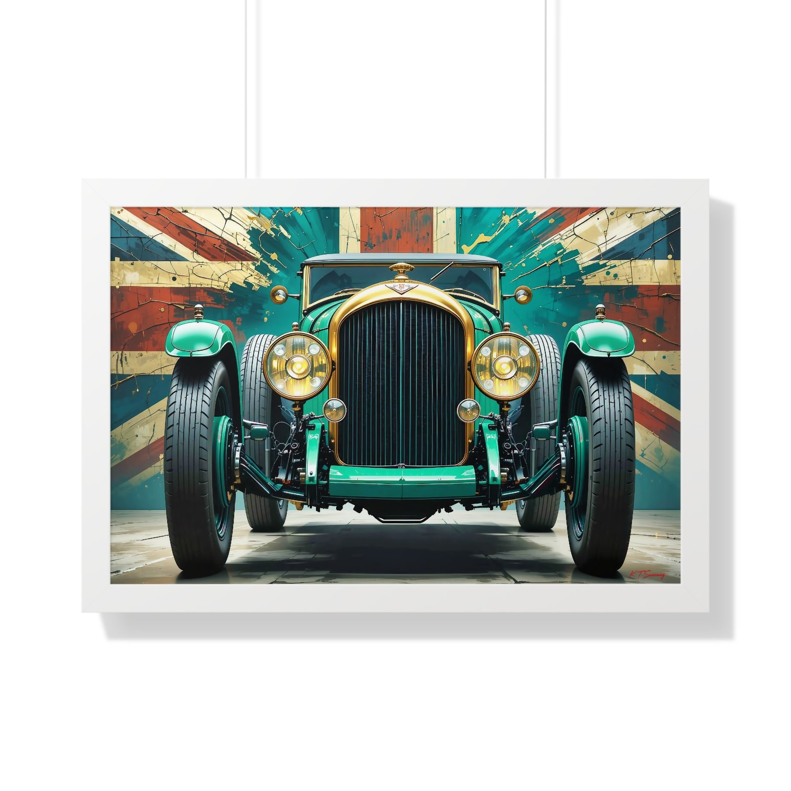 Limited Edition 1929 Bentley Speed Six Wall Art Framed Print in British Racing Green | Vintage Bentley Collector’s Artwork - Image 25
