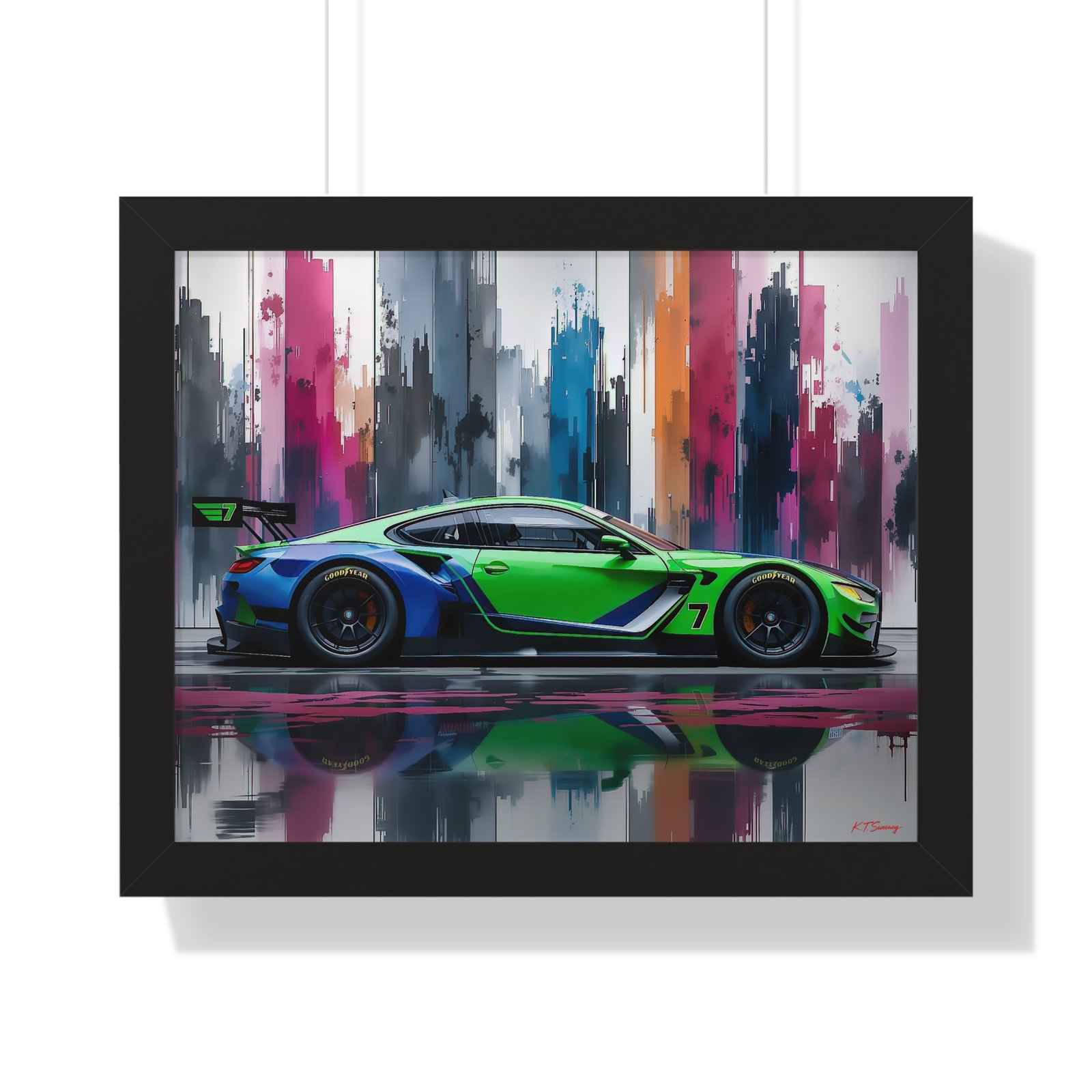 BMW M8 IMSA Inspired Wall Art Framed Print | Original Design Studio Edition Collector’s Motorsport Artwork