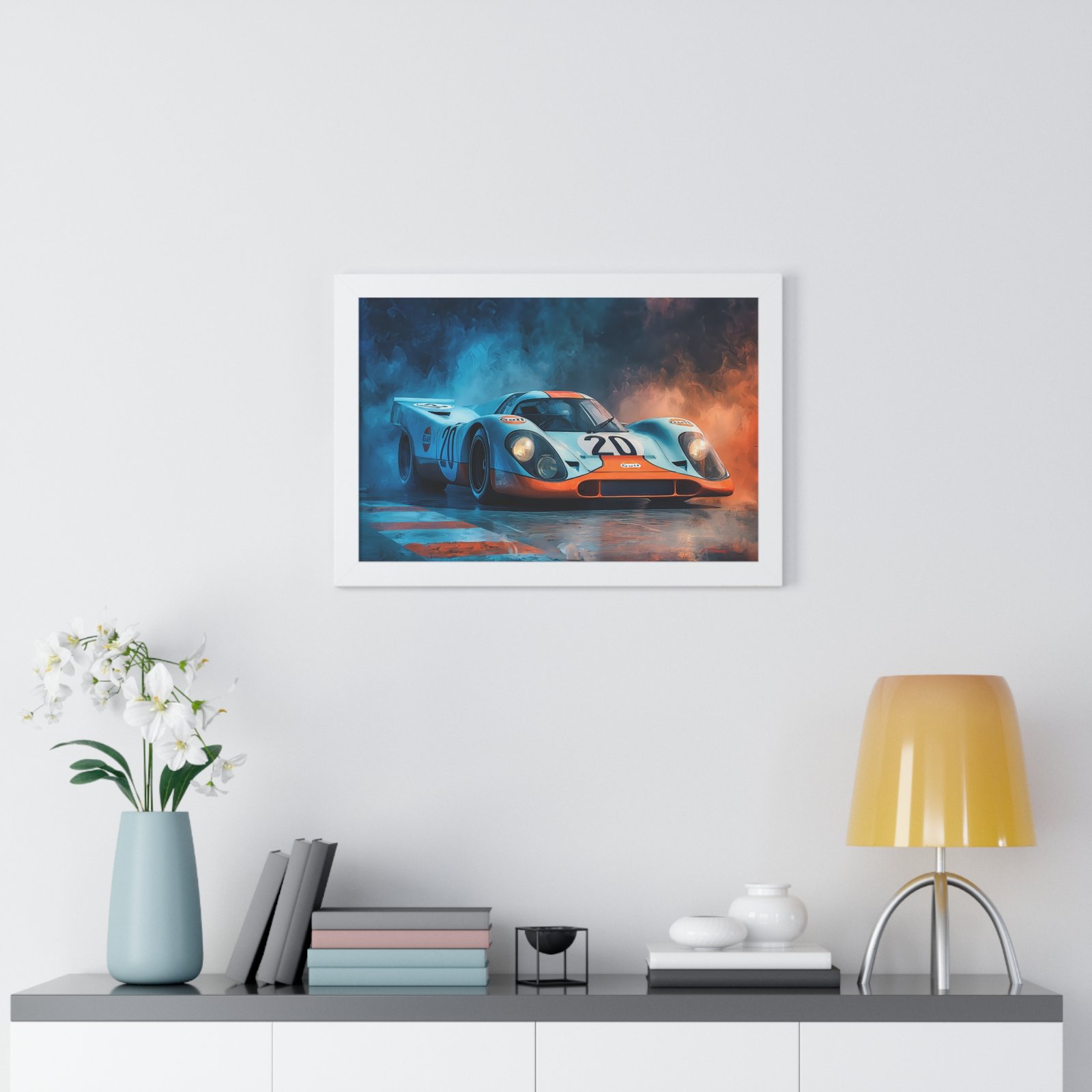 Exclusive Edition Porsche 917 Gulf Livery Wall Art Framed Print | Original Collector’s Racing Artwork - Image 14
