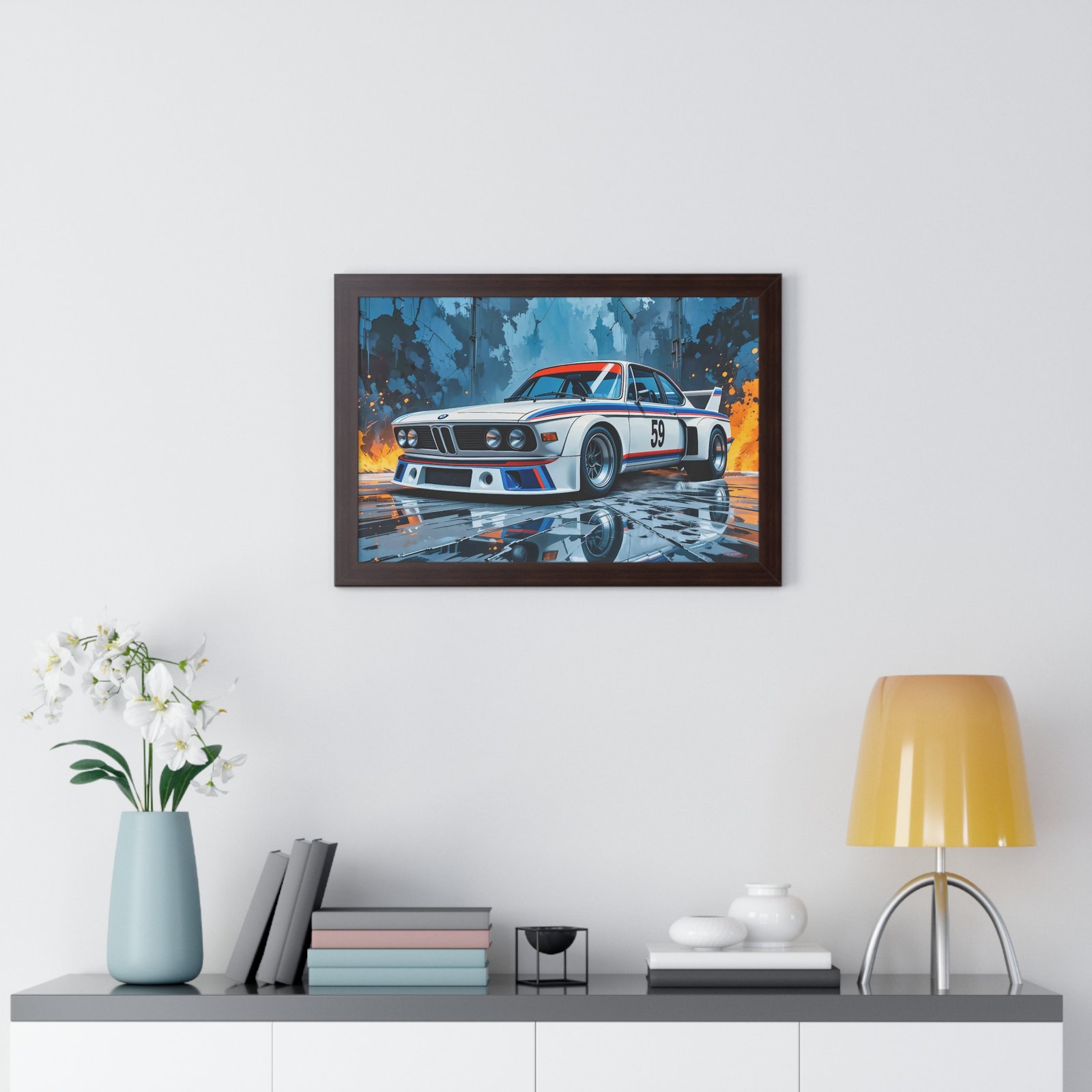 Limited Edition BMW 3.0 CSL Wall Art Framed Print Inspired by Brumos Racing Team | Classic BMW Collector’s Artwork - Image 8