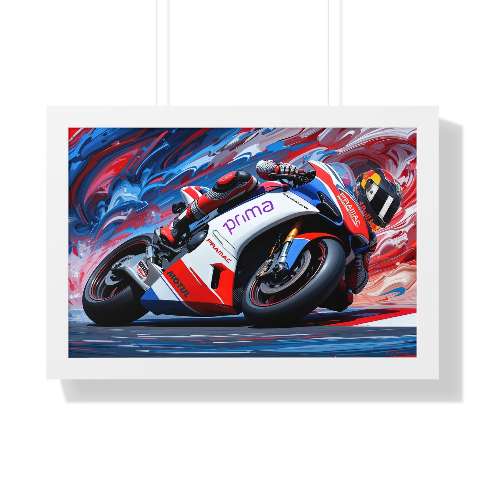 Limited Edition MotoGP Jorge Martin Wall Art Framed Print with Textured Oil Paint Style Design | Collector’s Motorcycle Racing Artwork - Image 13