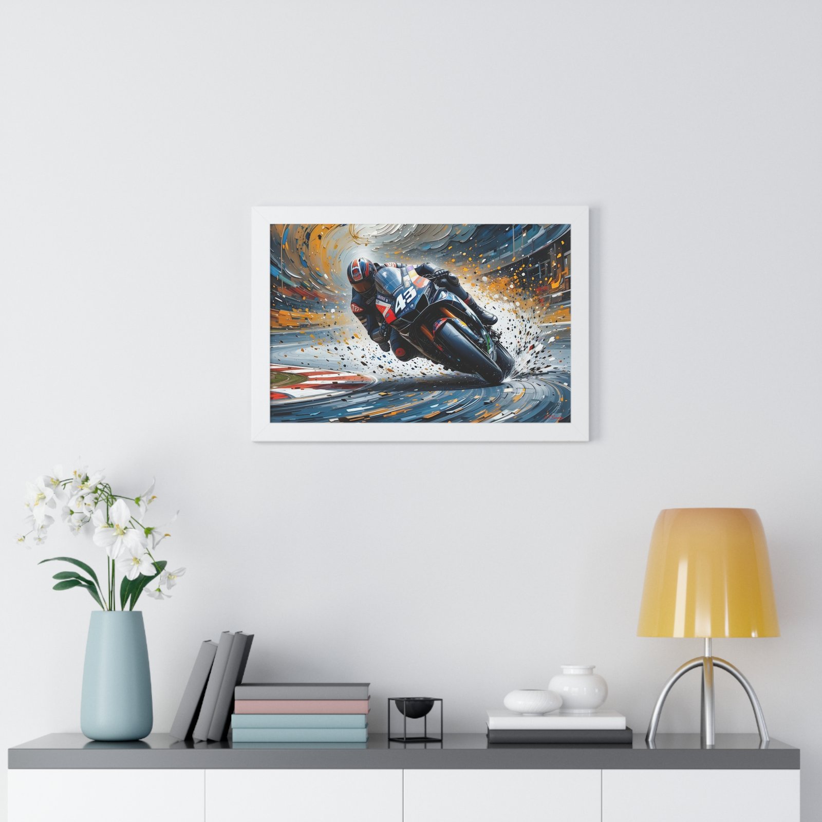 Limited Edition MotoGP Racing Motorcycle Wall Art Framed Print with 3D Textured Oil Paint Style Background | Collector’s Motorsport Artwork - Image 23