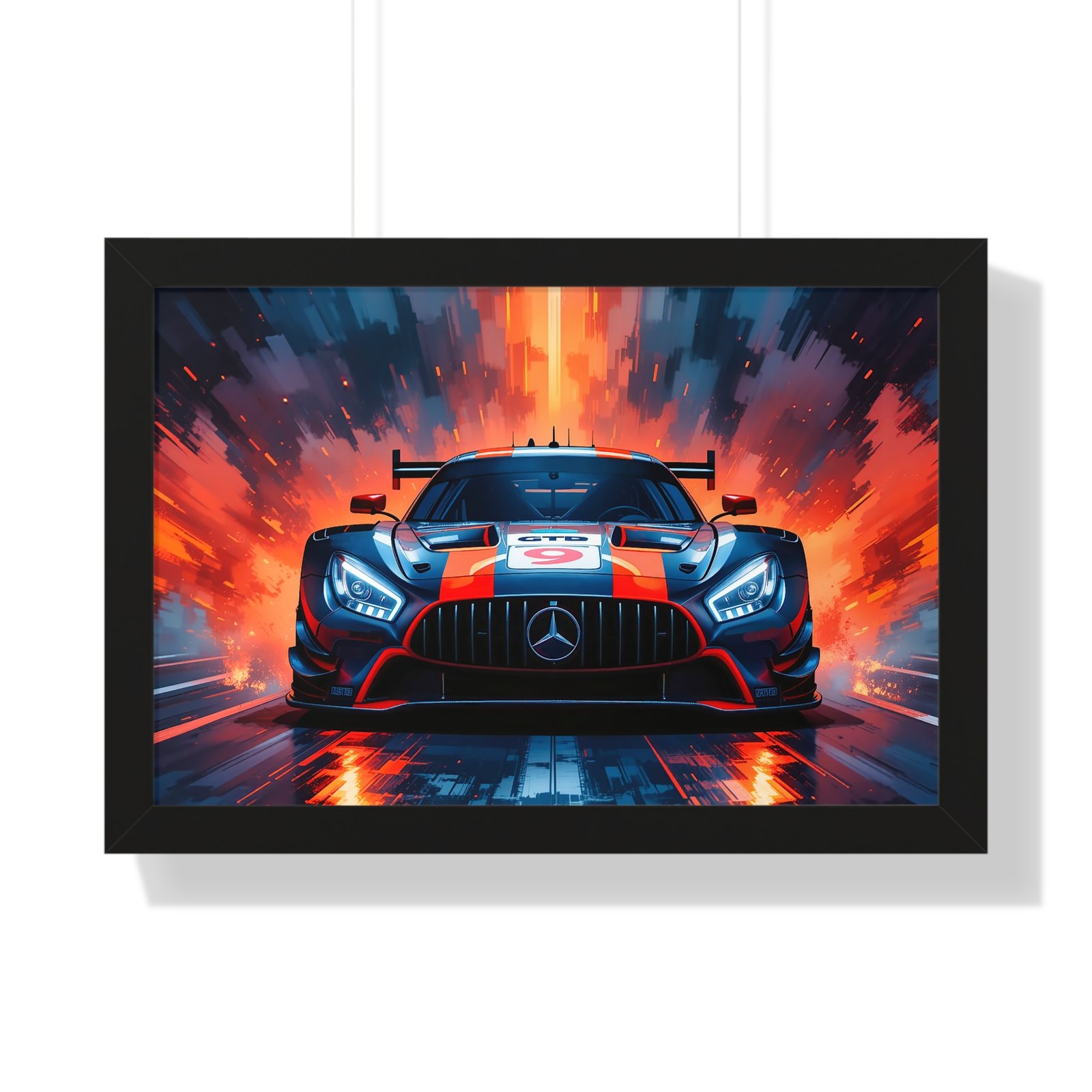 Limited Edition Mercedes GTD IMSA Racing Car Wall Art Framed Print | Collector's Mercedes Racing Art - Image 4