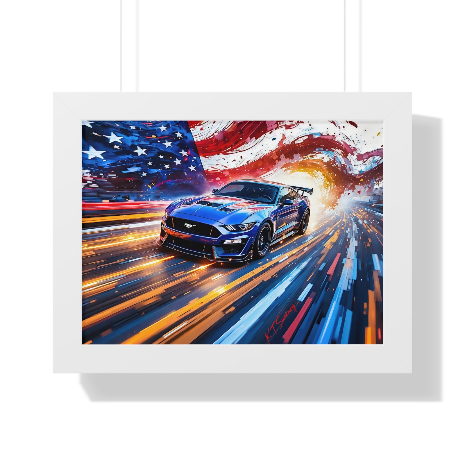 Limited Edition Mustang GT and American Flag | Classic Mustang Collector’s Artwork - Image 16