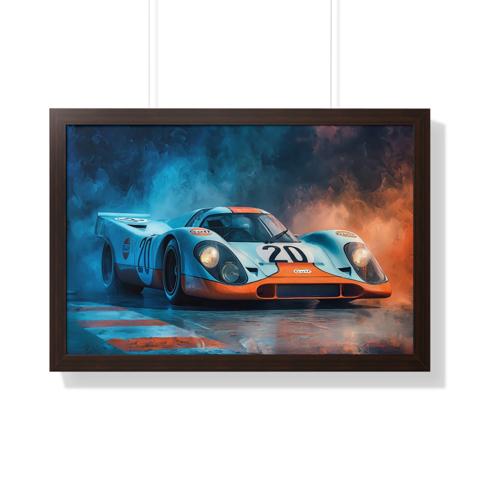Exclusive Edition Porsche 917 Gulf Livery Wall Art Framed Print | Original Collector’s Racing Artwork - Image 10