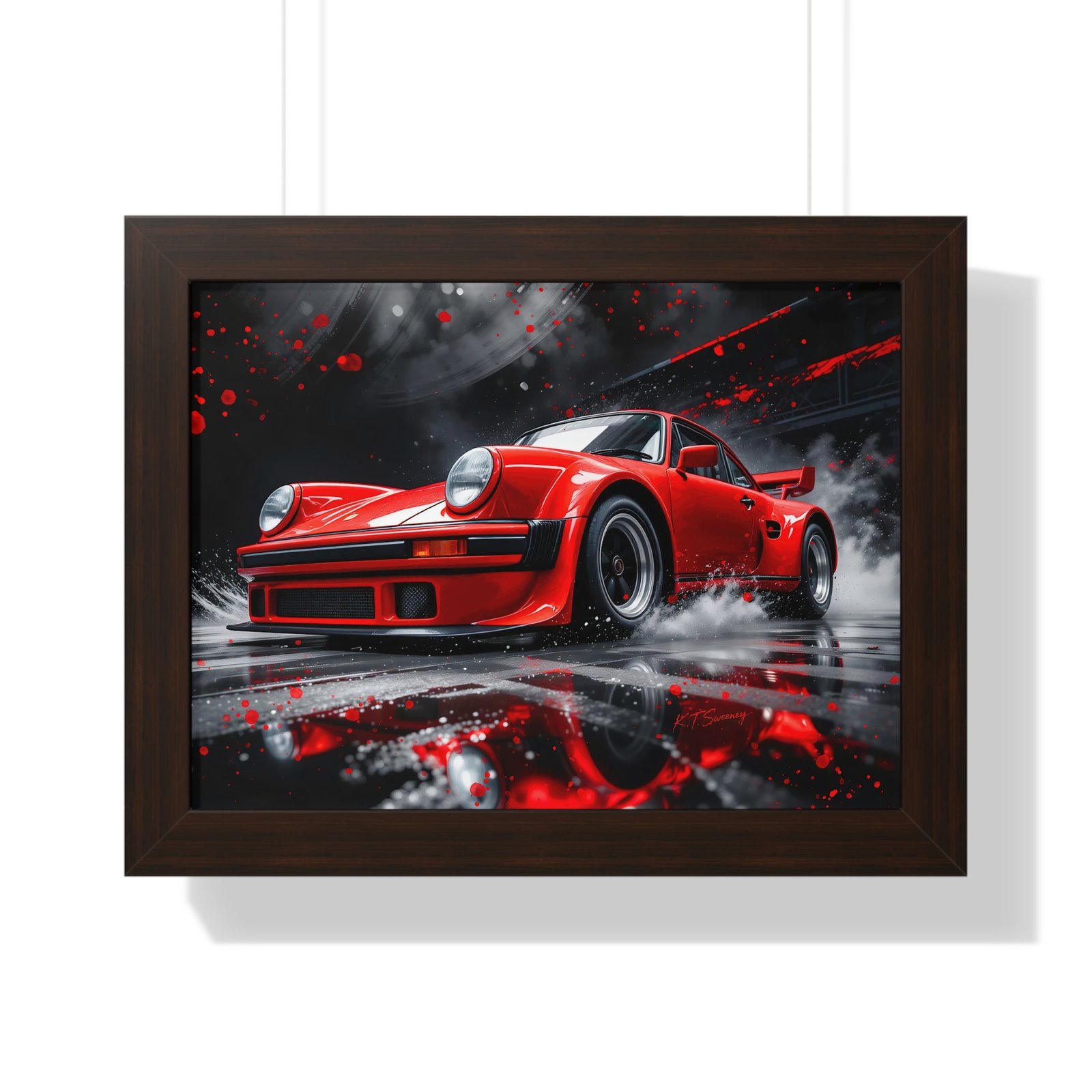 Limited Edition Porsche 930 Turbo Wall Art Framed Print in Red | Classic Porsche Collector’s Artwork - Image 31
