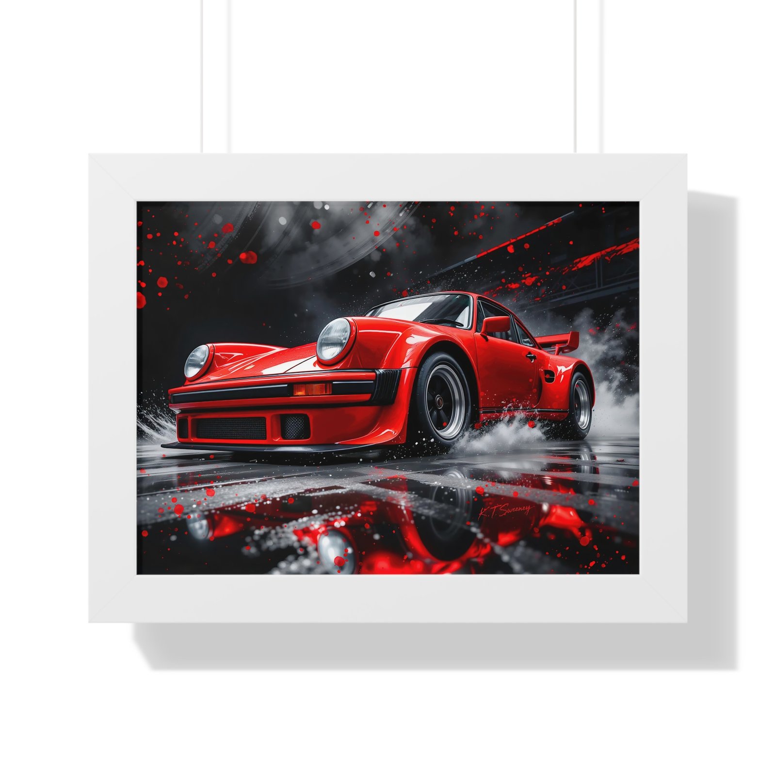 Limited Edition Porsche 930 Turbo Wall Art Framed Print in Red | Classic Porsche Collector’s Artwork - Image 34