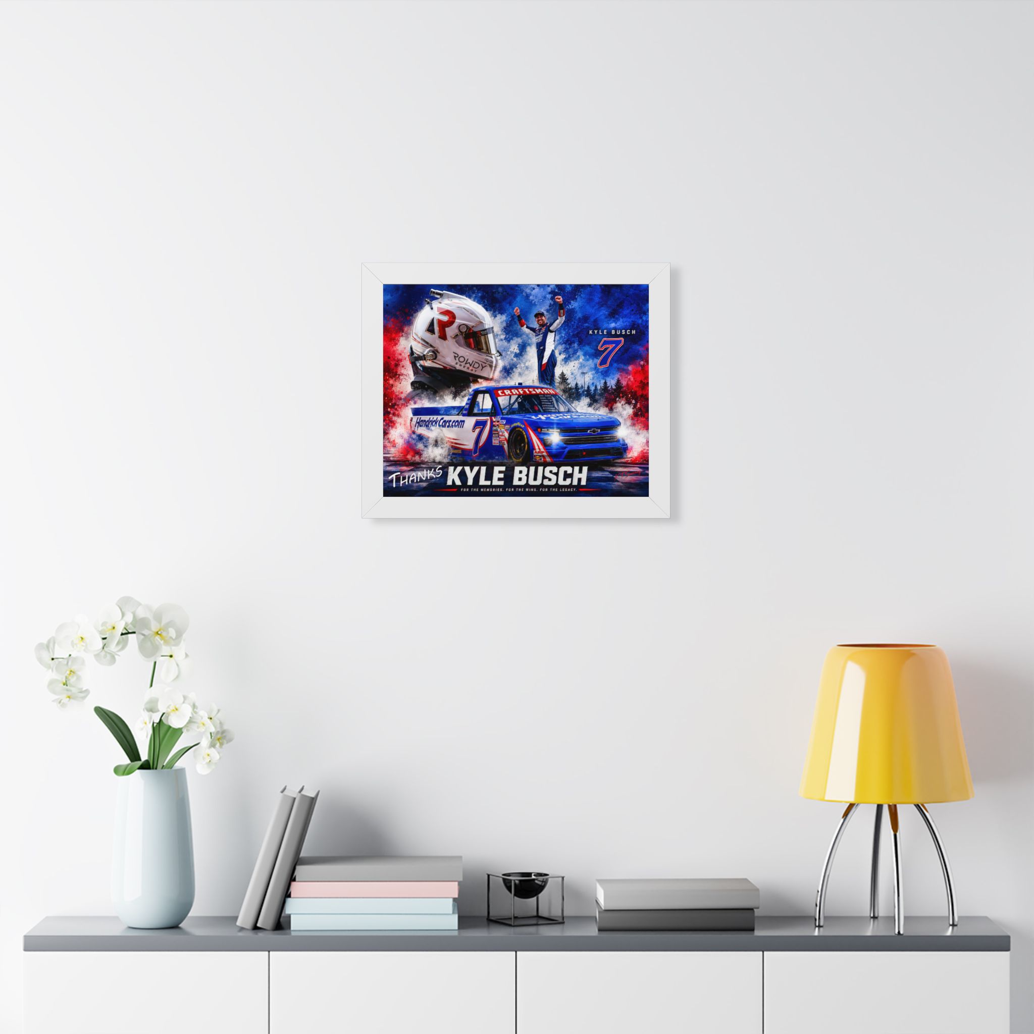 Kyle Busch #7 NASCAR Truck Tribute | Limited Edition Motorsports Wall Art | HendrickCars.com Craftsman Truck Series | Framed Racing Artwork - Image 17