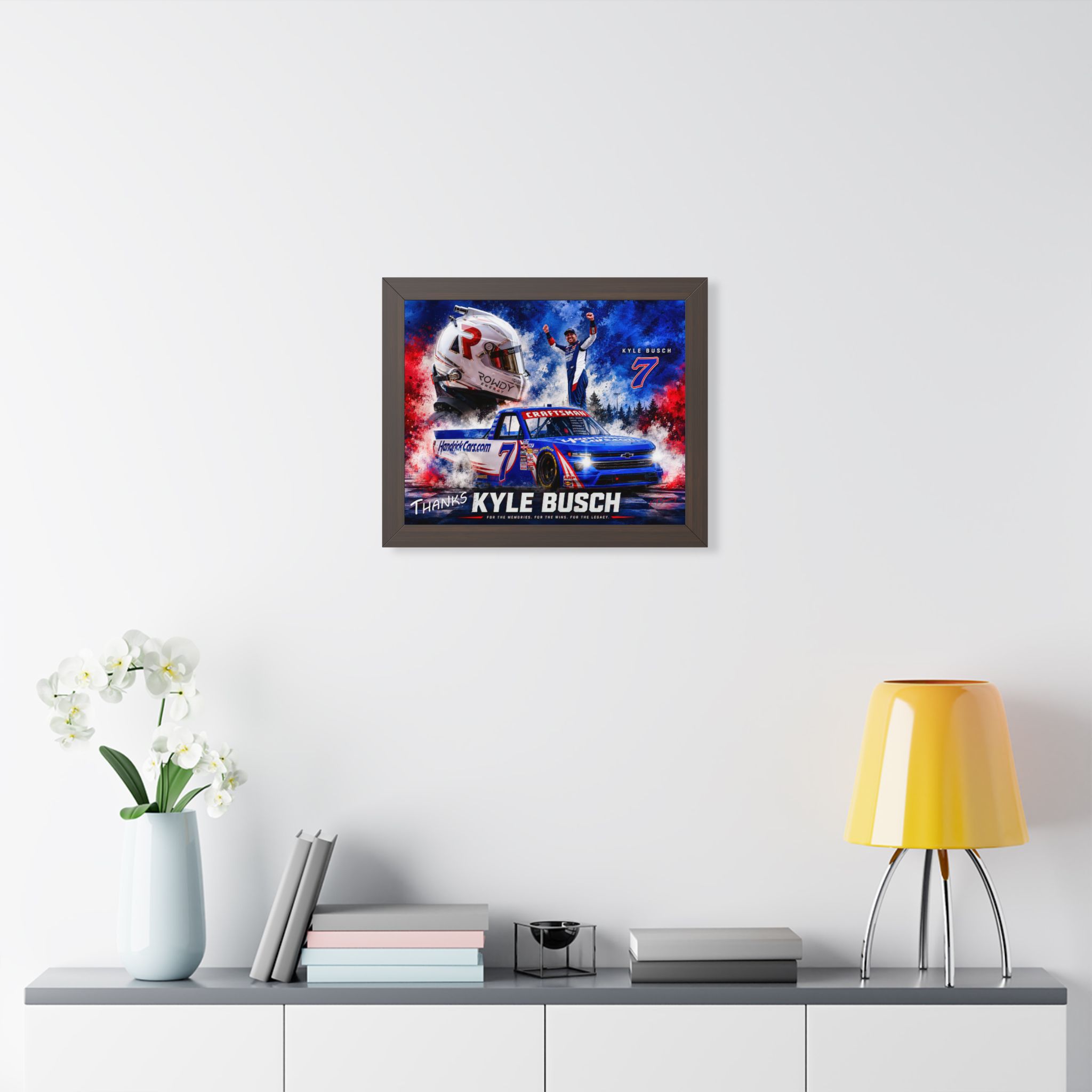 Kyle Busch #7 NASCAR Truck Tribute | Limited Edition Motorsports Wall Art | HendrickCars.com Craftsman Truck Series | Framed Racing Artwork - Image 11