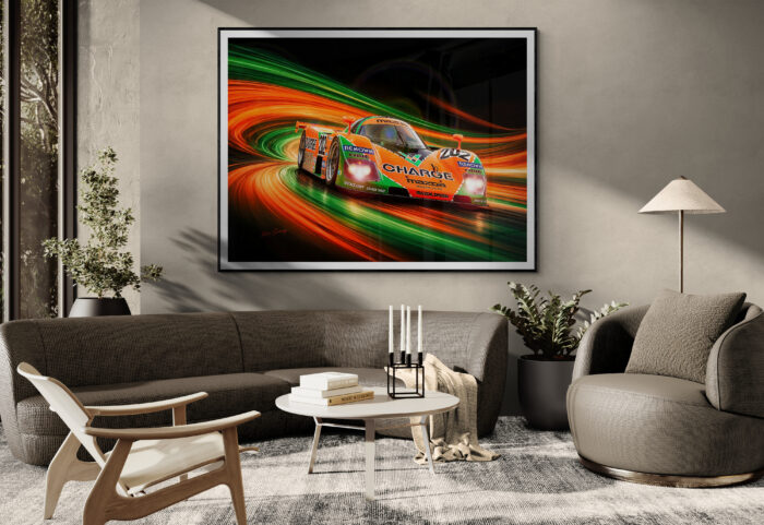 Mazda 767B Le Mans Racing Artwork | Legendary Rotary Race Car | Motorsports Wall Art | Museum-Grade Framed Collector Print