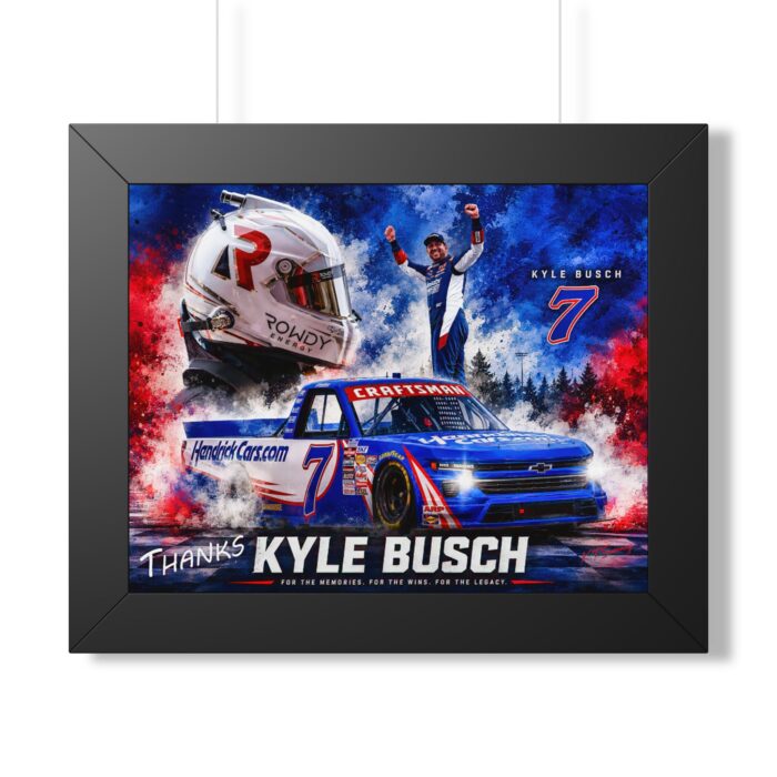 Kyle Busch #7 NASCAR Truck Tribute | Limited Edition Motorsports Wall Art | HendrickCars.com Craftsman Truck Series | Framed Racing Artwork